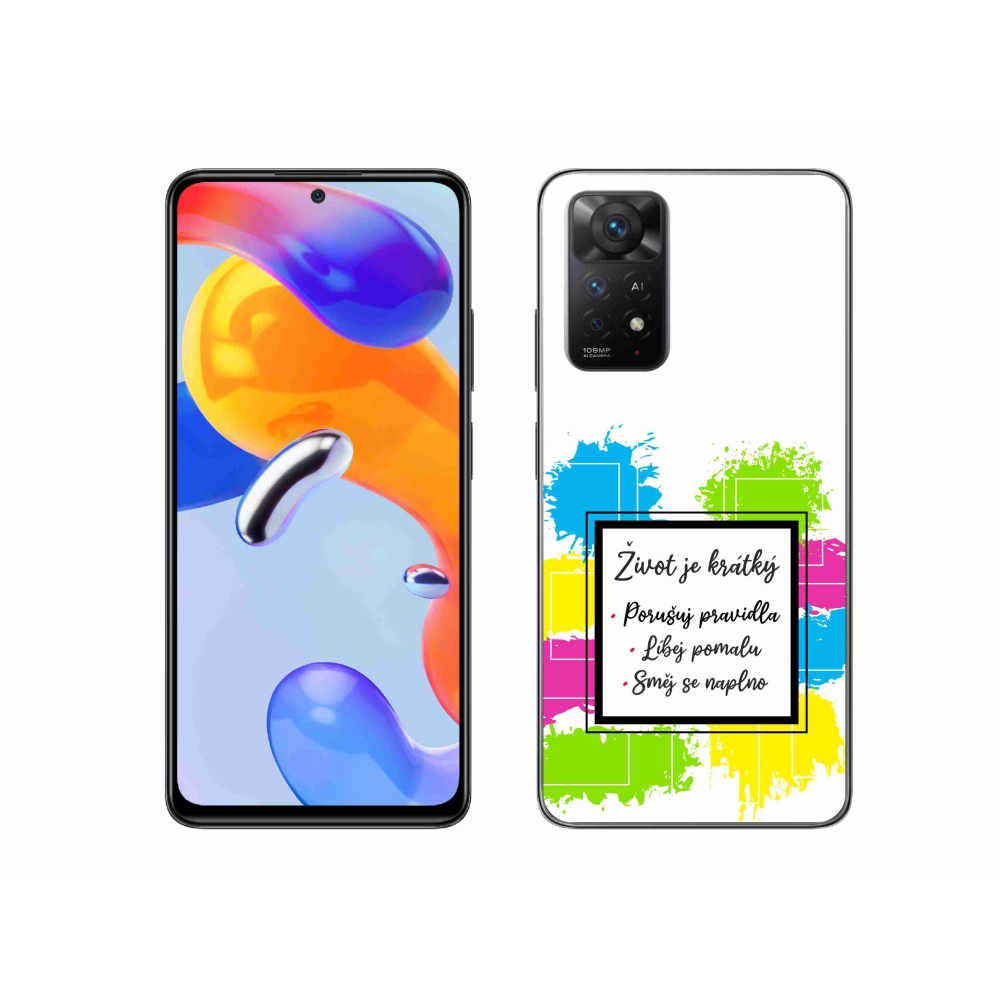 Gél borítás mmCase a Xiaomi Redmi Note 11 Pro 4G/5G - idézem 5 fehér háttérrel