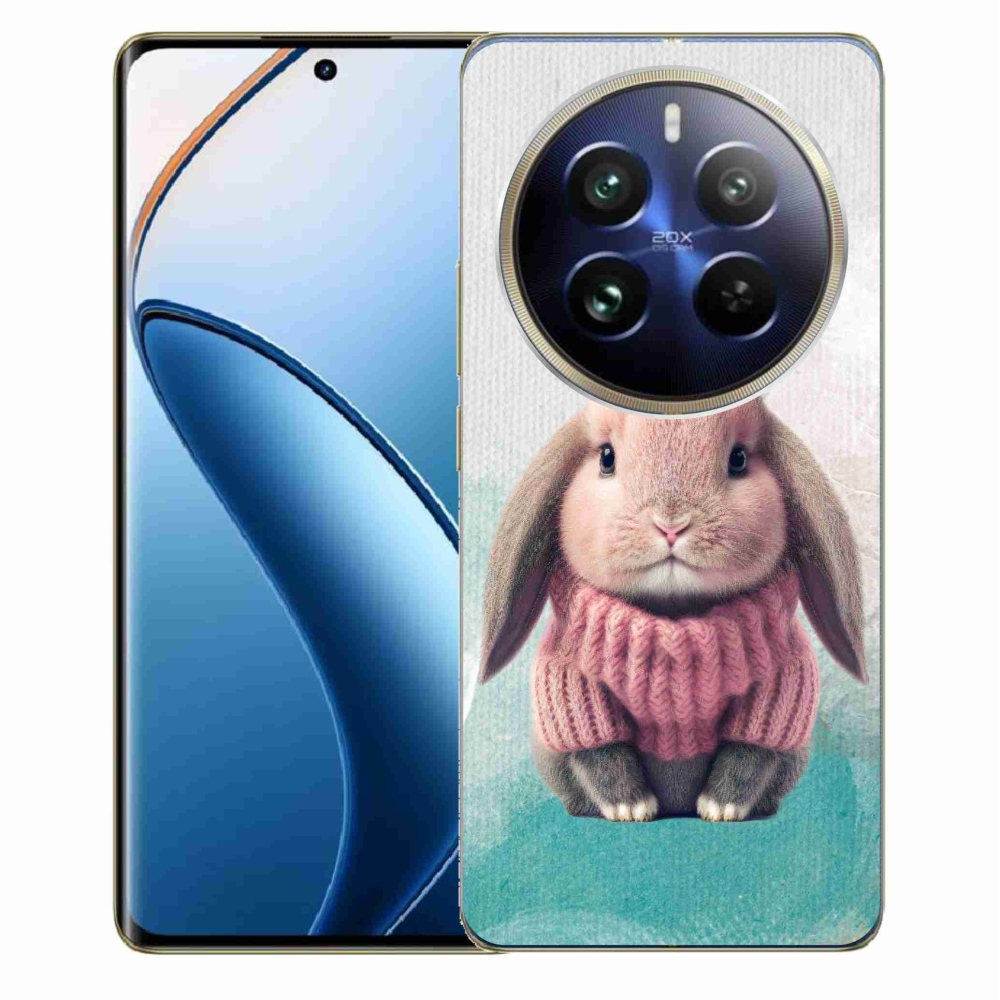 Zselés borítás mmCase a Realme 12 Pro 5G/12 Pro+ 5G - nyúl pulóverben