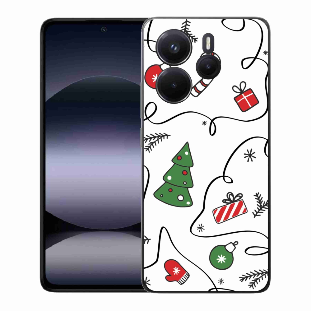 Gél borító mmCase a Xiaomi Redmi Note 14-hez - karácsonyi motívumok