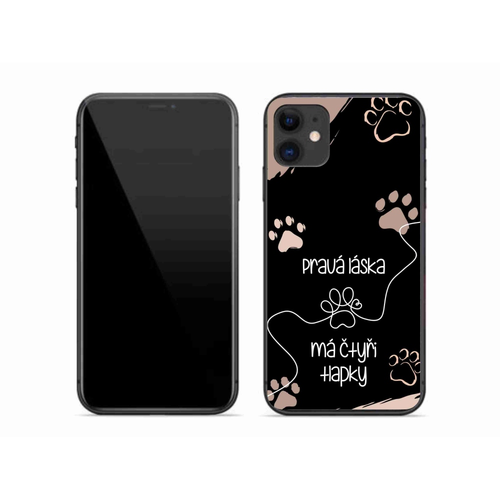 Gél borítás mmCase iPhone 11 készülékhez - kutyamotívum 1 fekete háttér