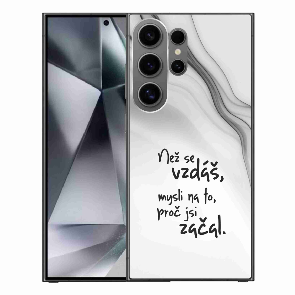 Gél borító mmCase Samsung Galaxy S24 Ultra - idézet 2 fehér háttér