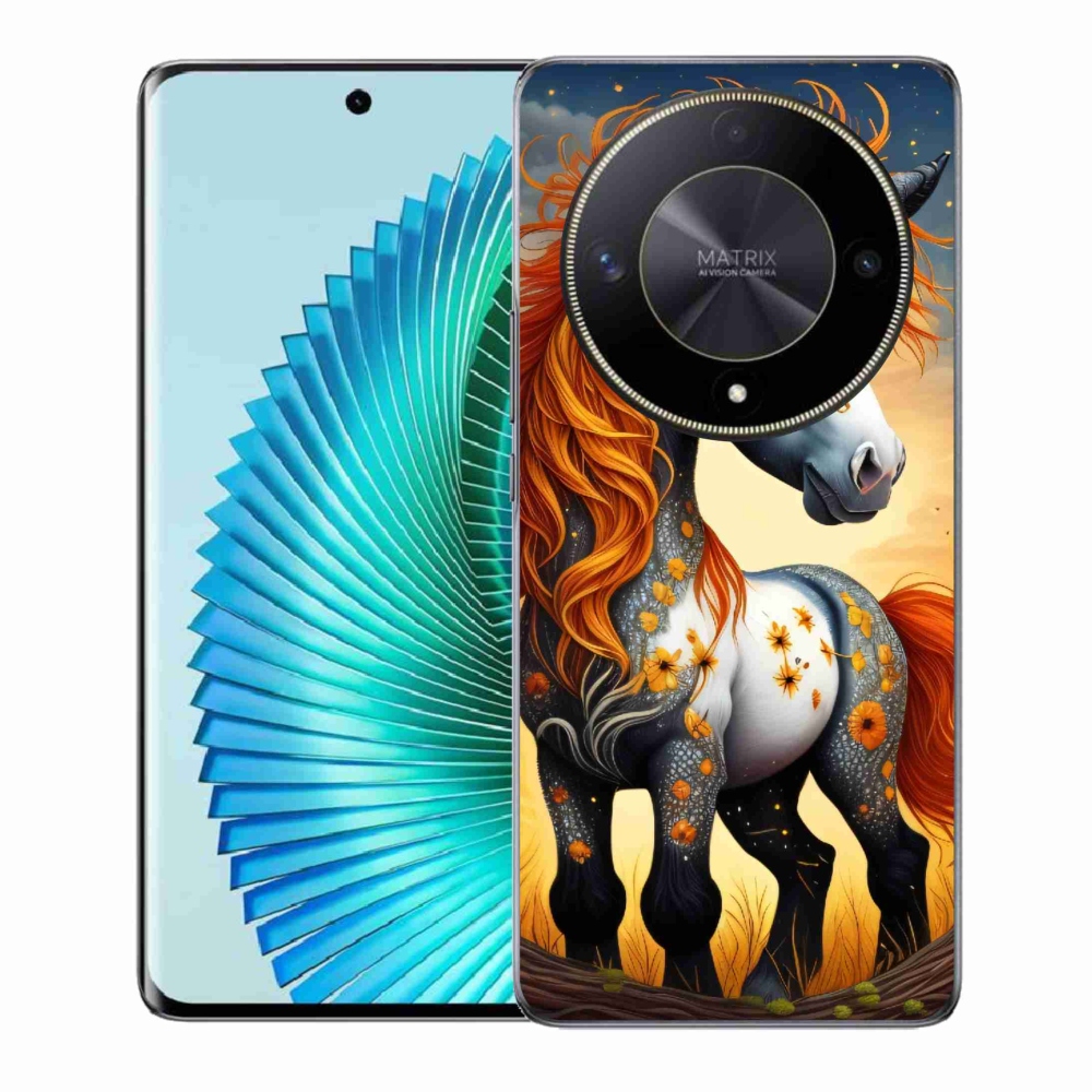 Zselés borítás mmCase a Honor Magic 6 Lite 5G számára - színes póni