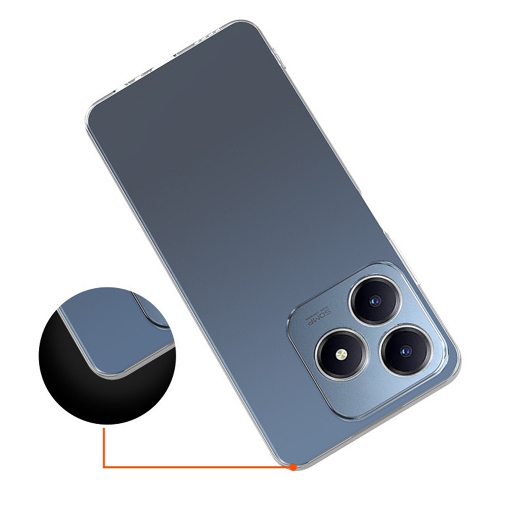 Átlátszó zselés tok a Realme C63 készülékhez - átlátszó