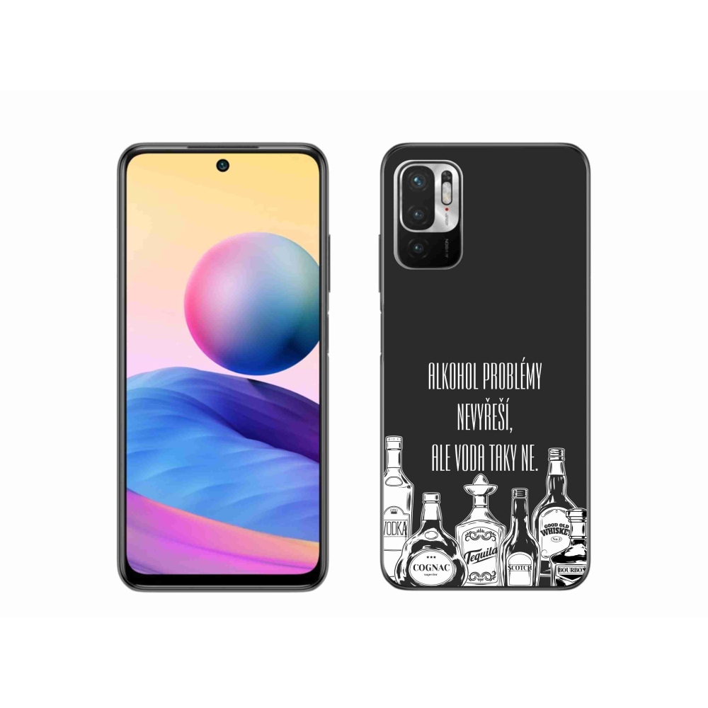 Gél borító mmCase a Xiaomi Redmi Note 10 5G-hez - vicces szöveg fekete háttérrel