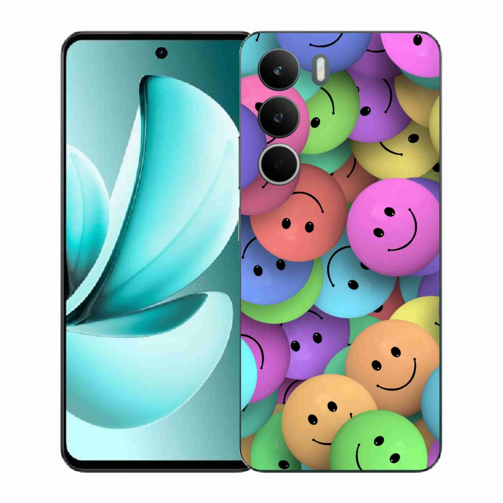 Zselés borító mmCase a Realme C71 készülékhez - színes smiley-k