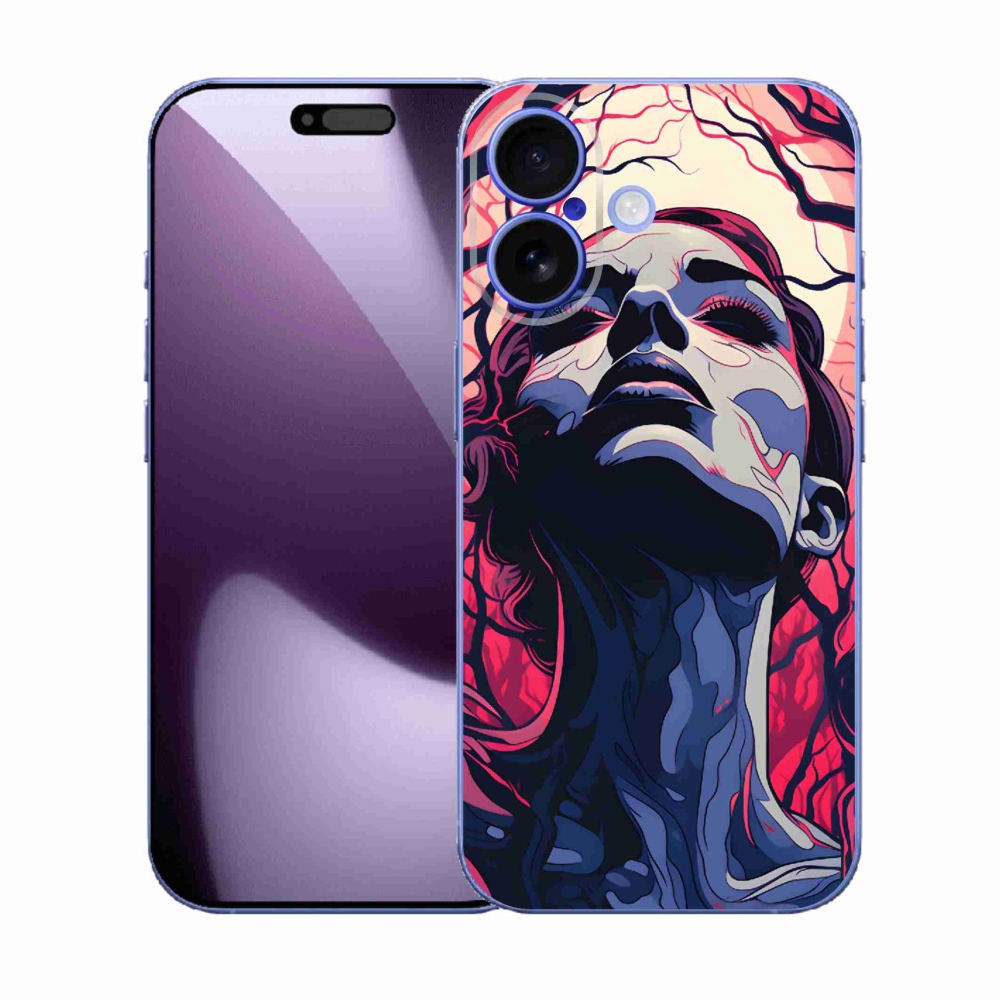 Gél borítás mmCase iPhone 17 készülékhez - absztrakt arc