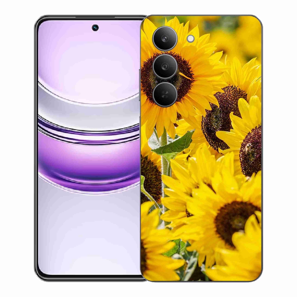 Zselés borítás mmCase a Realme 14x 5G készülékhez - napraforgó