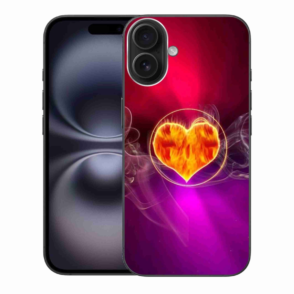 Gél borítás mmCase iPhone 16 Plus készülékhez - Tűz szíve
