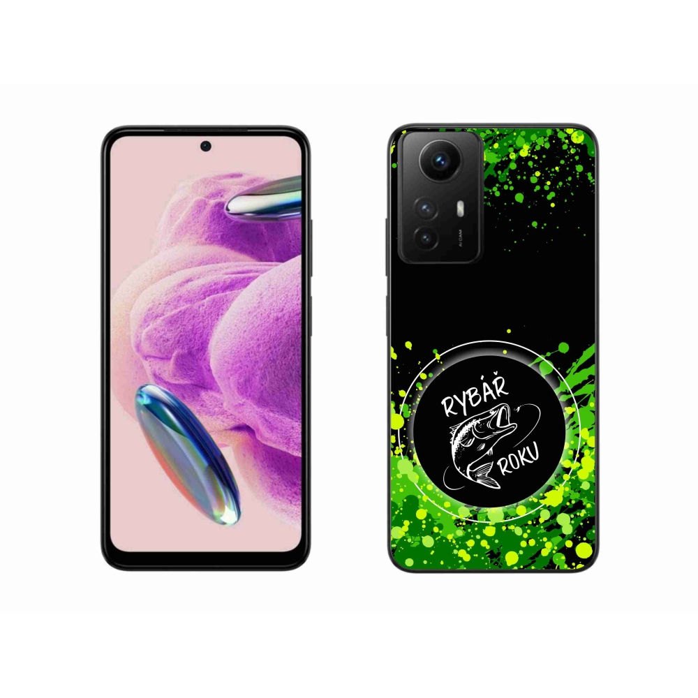 Gél borító mmCase a Xiaomi Redmi Note 12S-hez - az év halászának fekete háttere