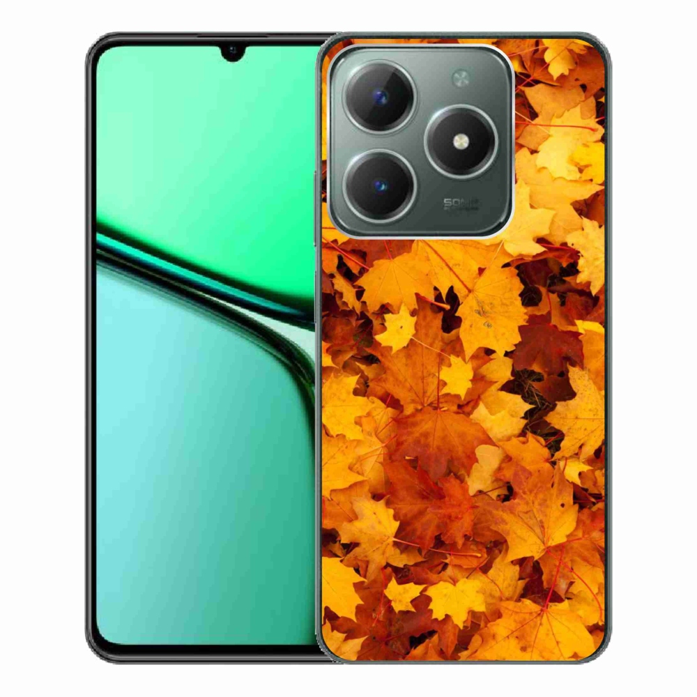 Gél borító mmCase a Realme C61 készülékhez - juharlevelek