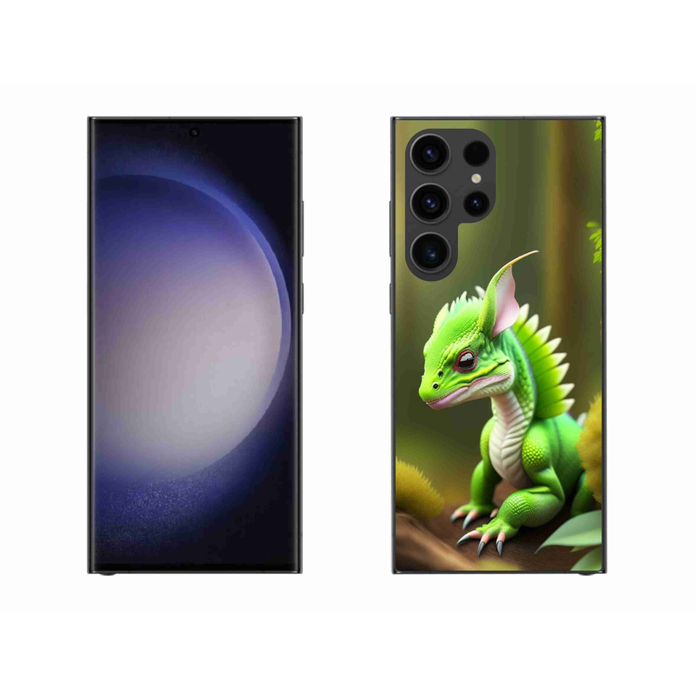 Zselés borítás mmCase Samsung Galaxy S23 Ultra 5G - zöld sárkányhoz