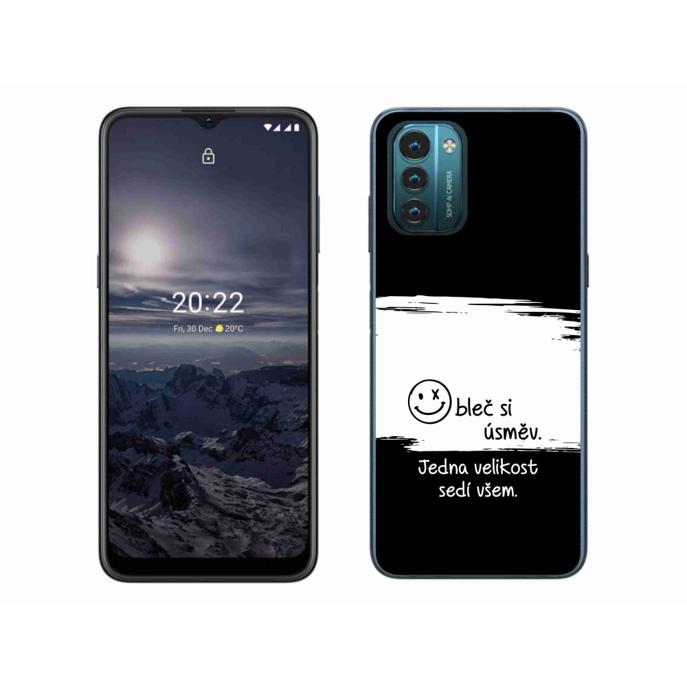 Gél borító mmCase a Nokia G11/G21 készülékhez - vicces szöveg 8 fekete és fehér háttérrel