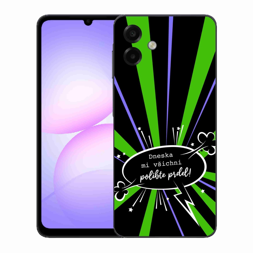 Gél borító mmCase Samsung Galaxy A07 4G - vicces szöveg 15 fekete háttér
