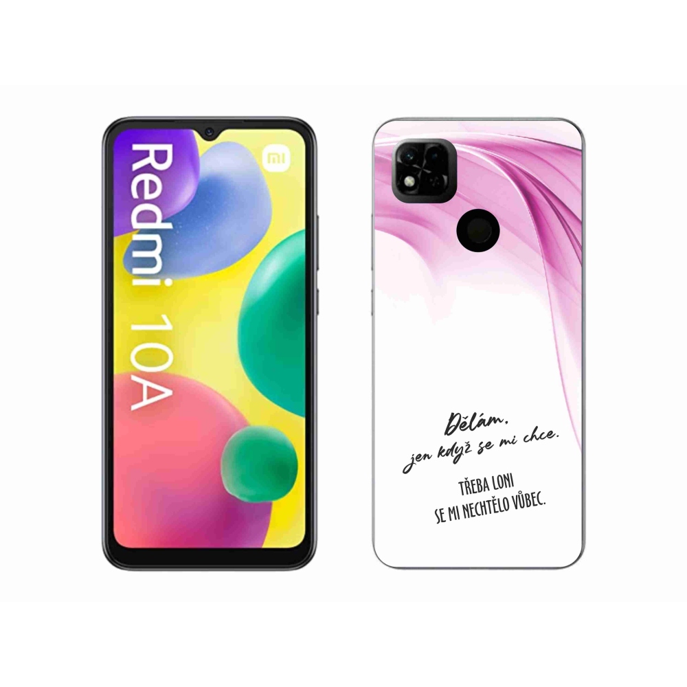 Gél borító mmCase a Xiaomi Redmi 10A számára - vicces szöveg 12 fehér háttérrel