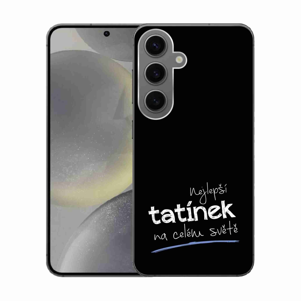 Gél borító mmCase Samsung Galaxy S24 - legjobb apuci 4 fekete háttérrel