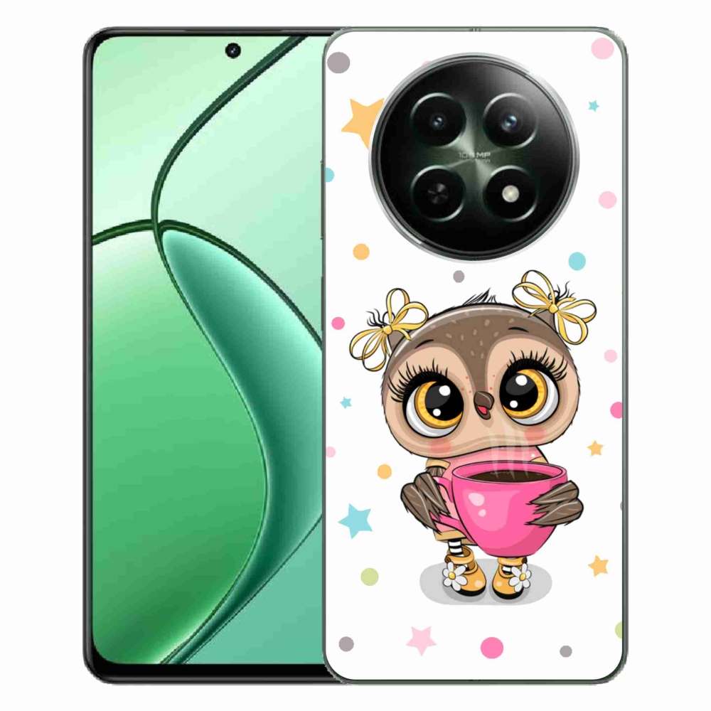 Gél borító mmCase a Realme 12 5G/12x 5G készülékhez - rajzfilm bagoly