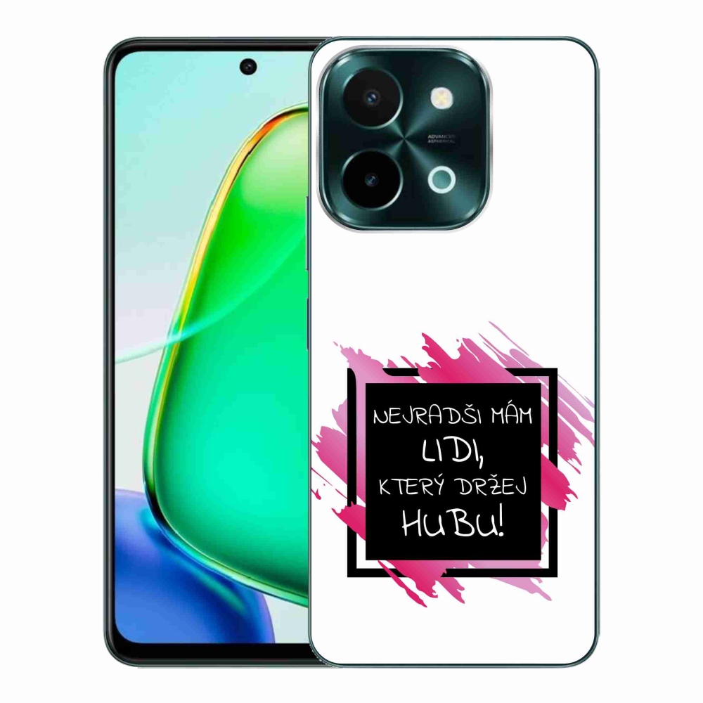 Gél borító mmCase a Vivo Y28-hoz - vicces szöveg 7 fekete és fehér háttérrel