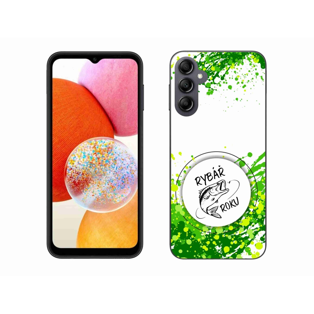 Gél borító mmCase Samsung Galaxy A14 4G/5G - az év horgásza fehér háttérrel