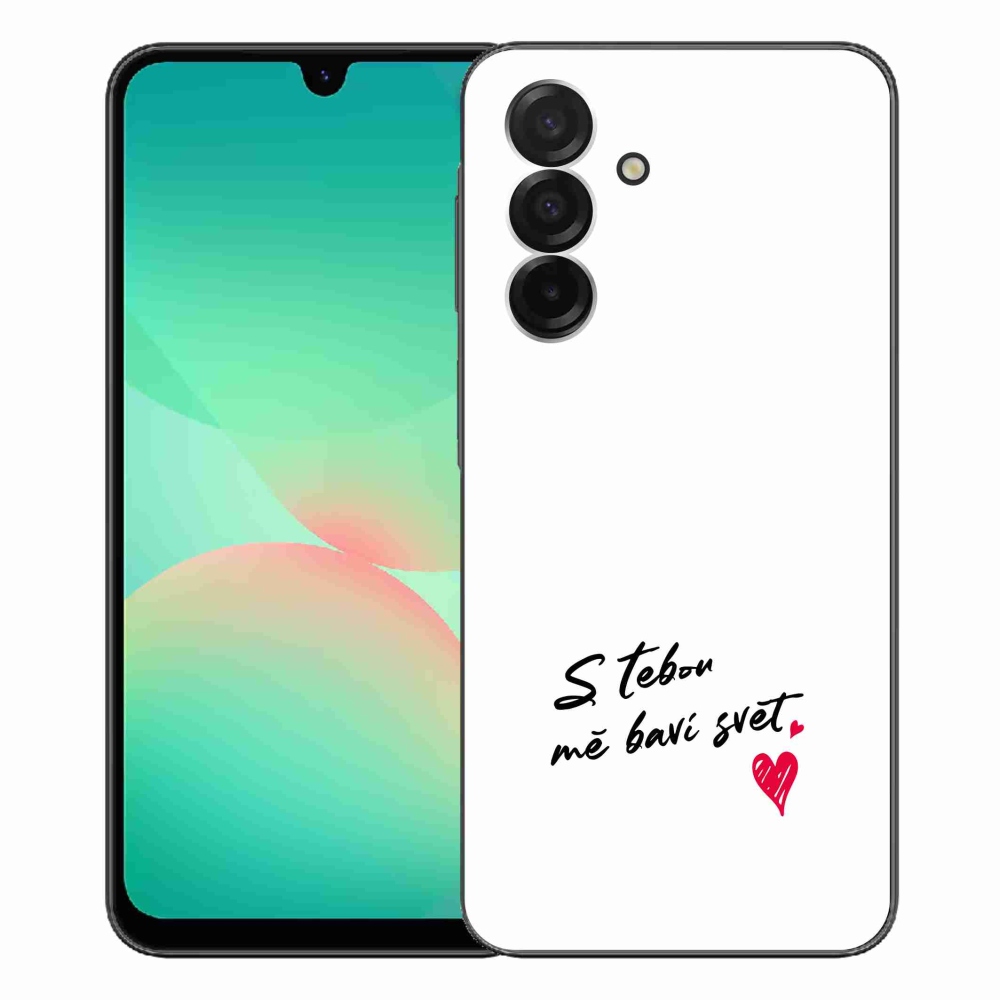 Gél borító mmCase Samsung Galaxy A26 5G - szerelmes szöveg 1 fehér háttér