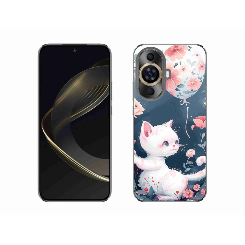 Gél borító mmCase a Huawei Nova 11-hez - cica lufival