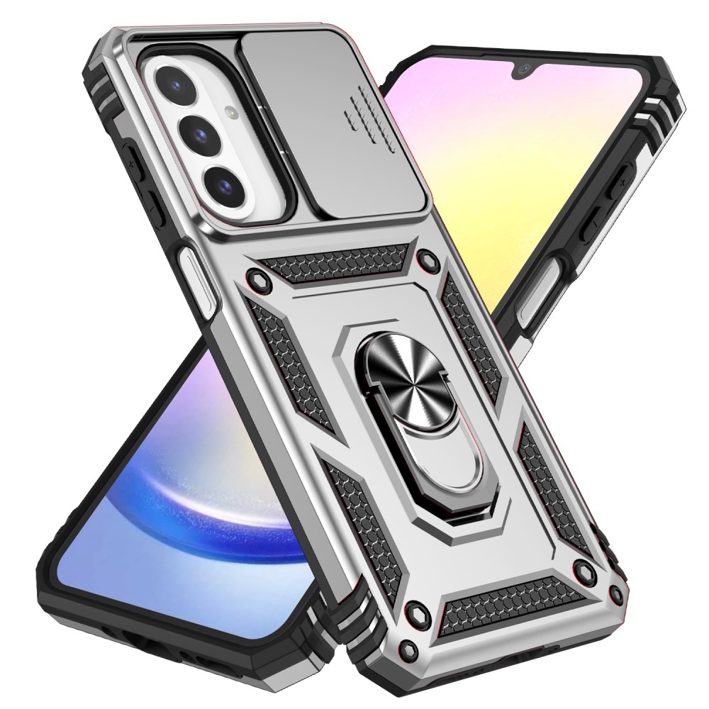 Gyűrűálló borítás Samsung Galaxy A26 5G készülékhez - ezüst színű