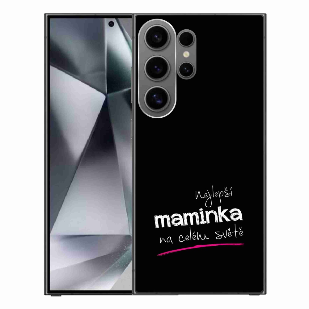 Gél borító mmCase Samsung Galaxy S24 Ultra - legjobb anya 4 fekete háttérrel