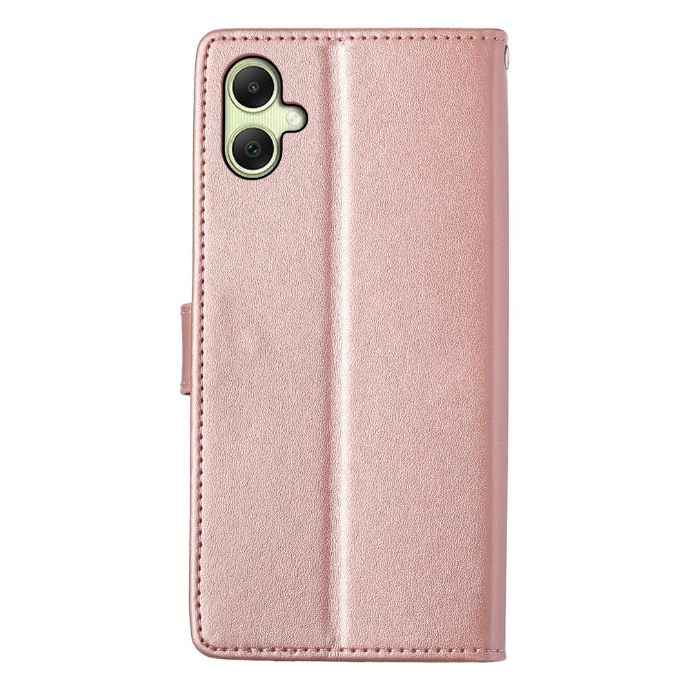 Virágos könyv tok Samsung Galaxy A07 4G készülékhez - rózsaarany