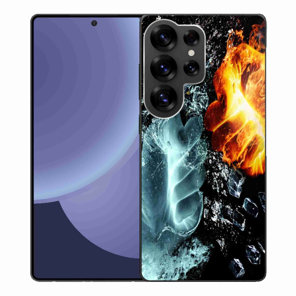 Zselés borítás mmCase Samsung Galaxy S25 Ultra - víz és tűz