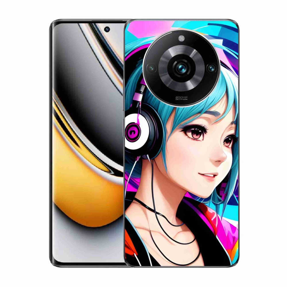 Zselés borítás mmCase a Realme 11 Pro/11 Pro+ készülékhez - lány fejhallgatóval