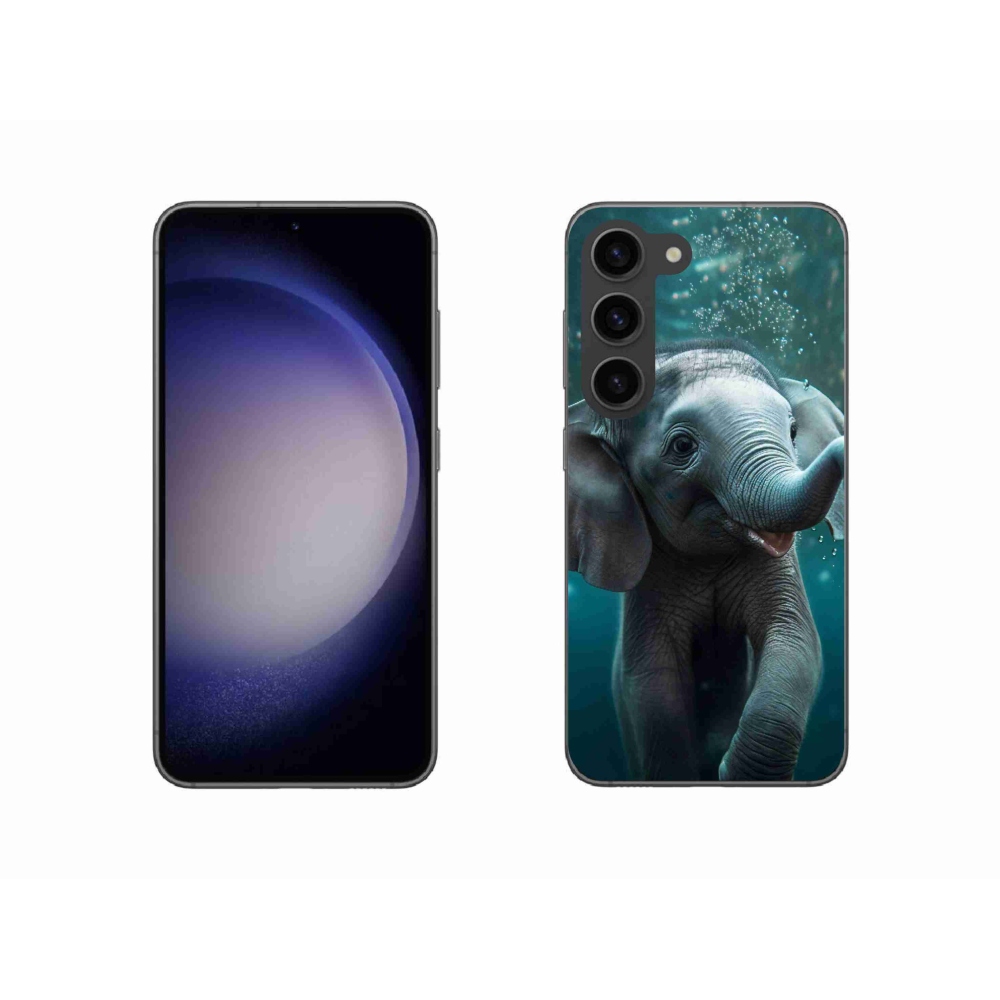 Zselés borítás mmCase Samsung Galaxy S23 5G - elefánt a víz alatt