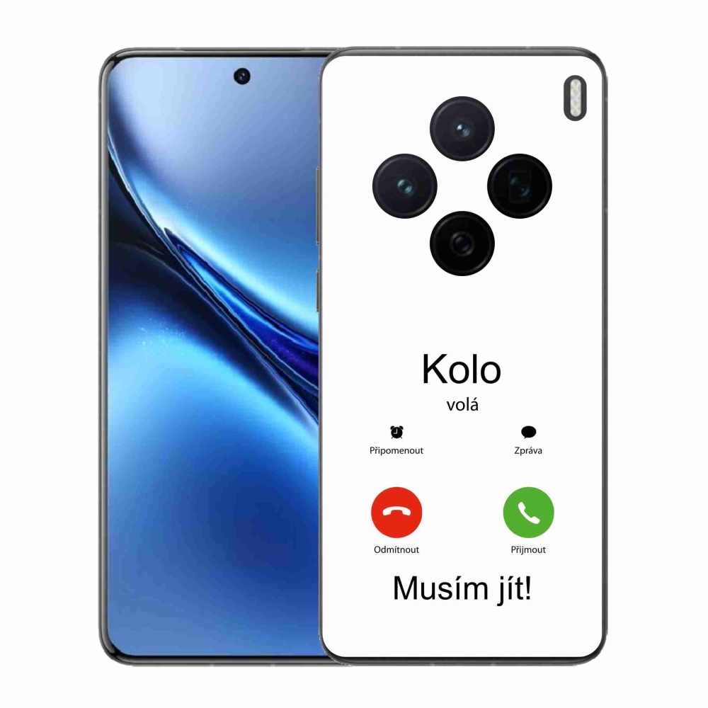 Gél borítás mmCase a Vivo X200 5G készülékre - kerek hívások fehér háttérrel