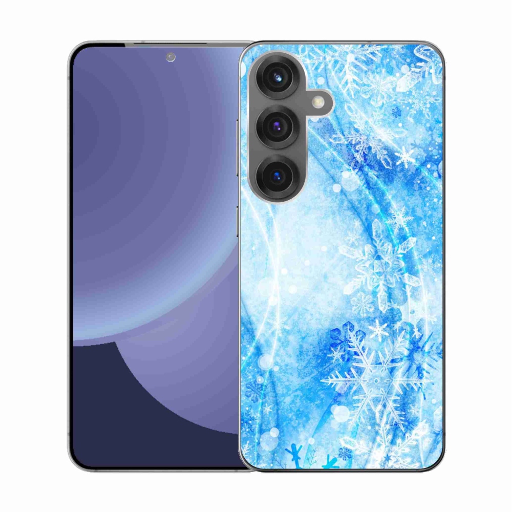 Gél védőhuzat mmCase Samsung Galaxy S25 készülékhez - hópelyhek