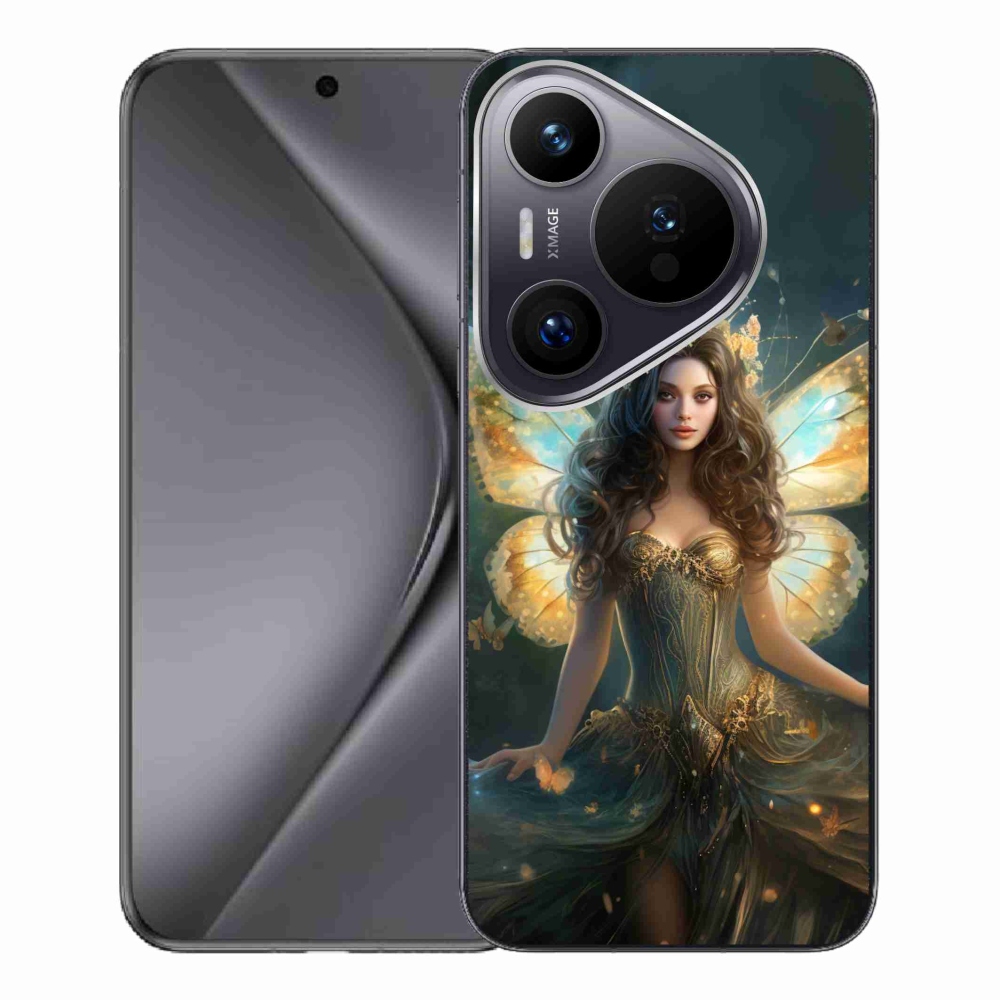 Gél borítás mmCase a Huawei Pura 70 Pro számára - pillangó nő