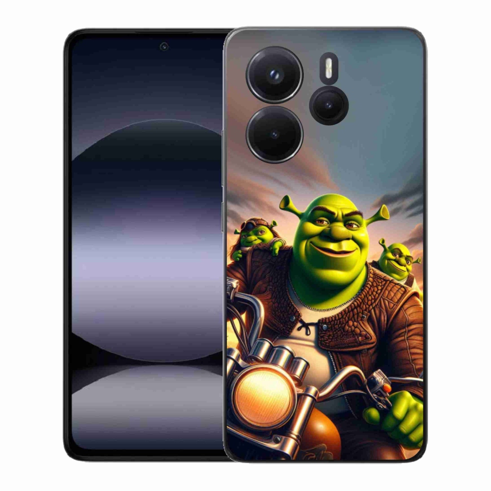 Gél borítás mmCase a Xiaomi Redmi Note 14-hez - Shrek egy motorkerékpáron