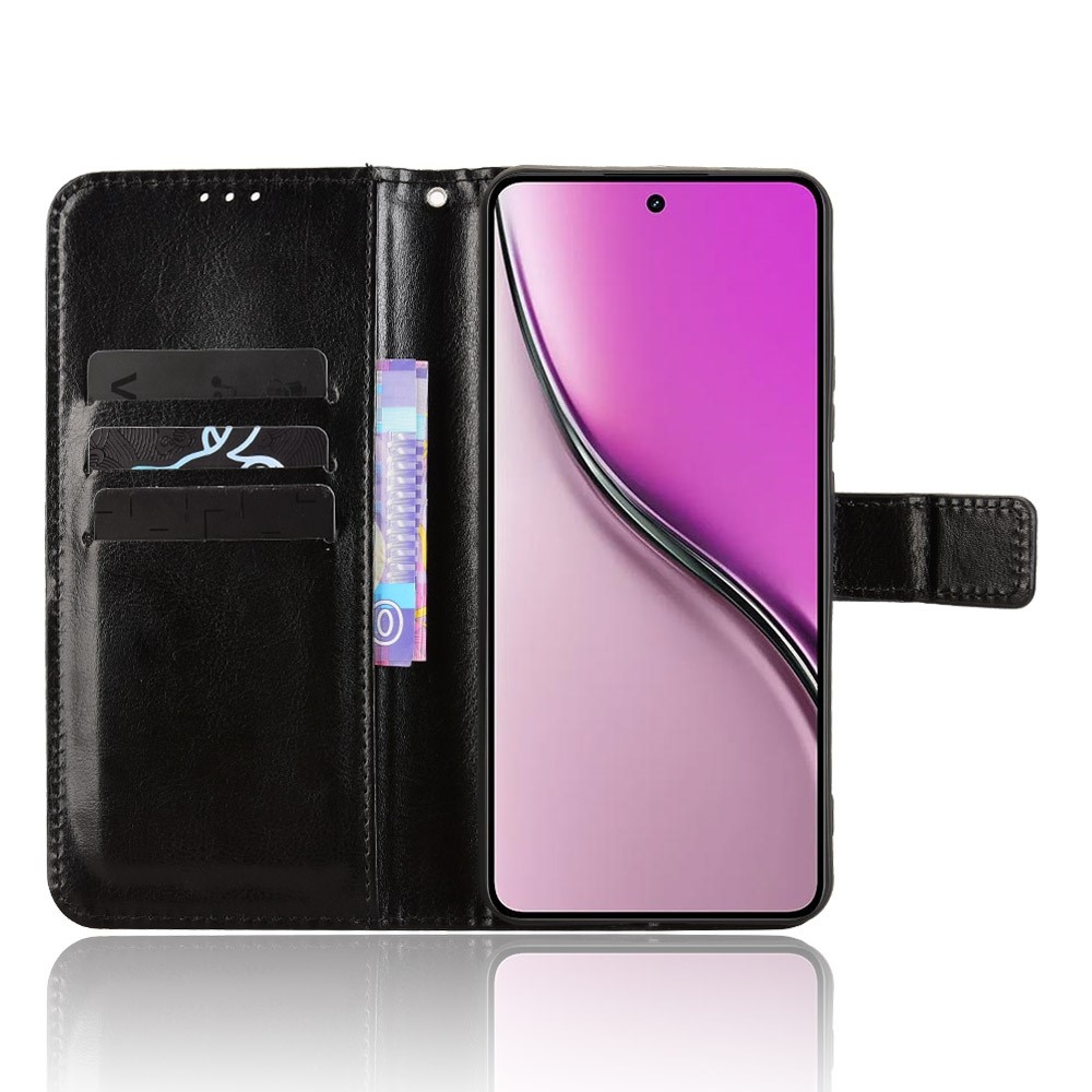 Őrült könyvtáska a Realme 14 5G számára - fekete