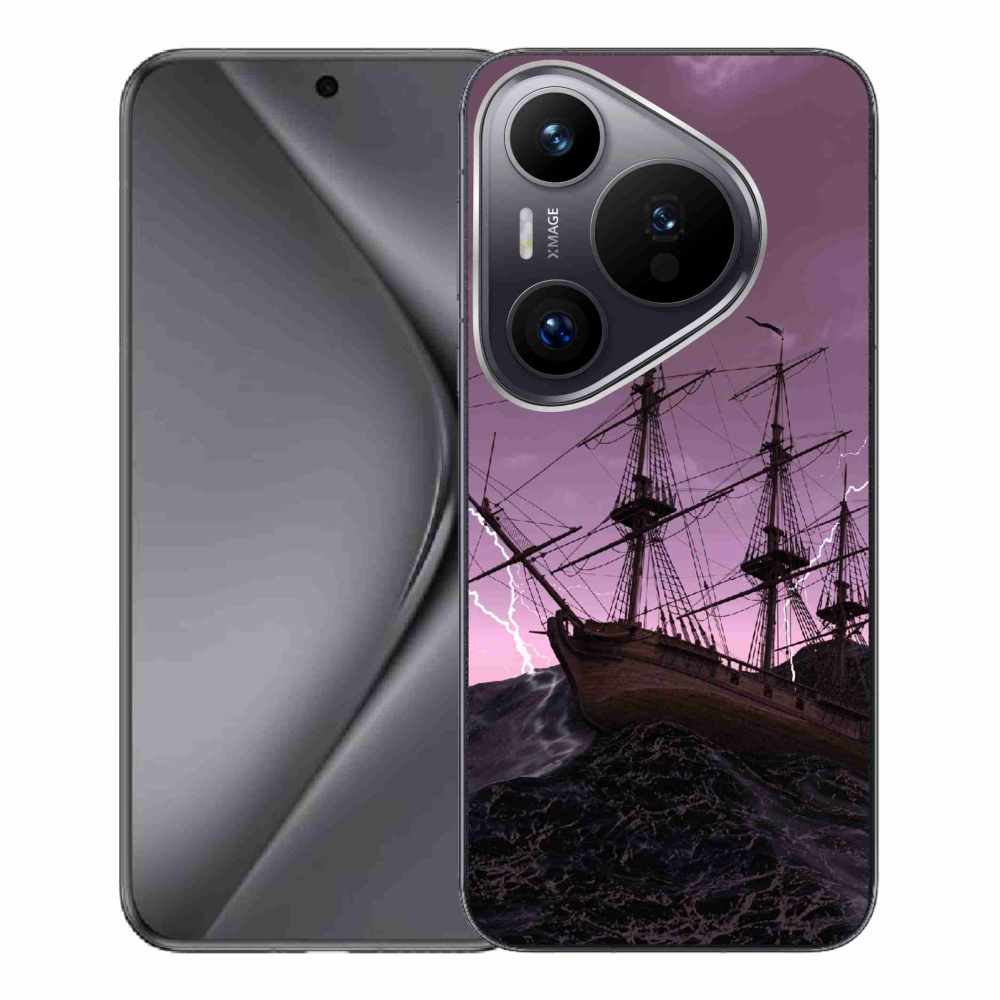 Zselés borítás mmCase a Huawei Pura 70 Pro számára - hajó a viharban