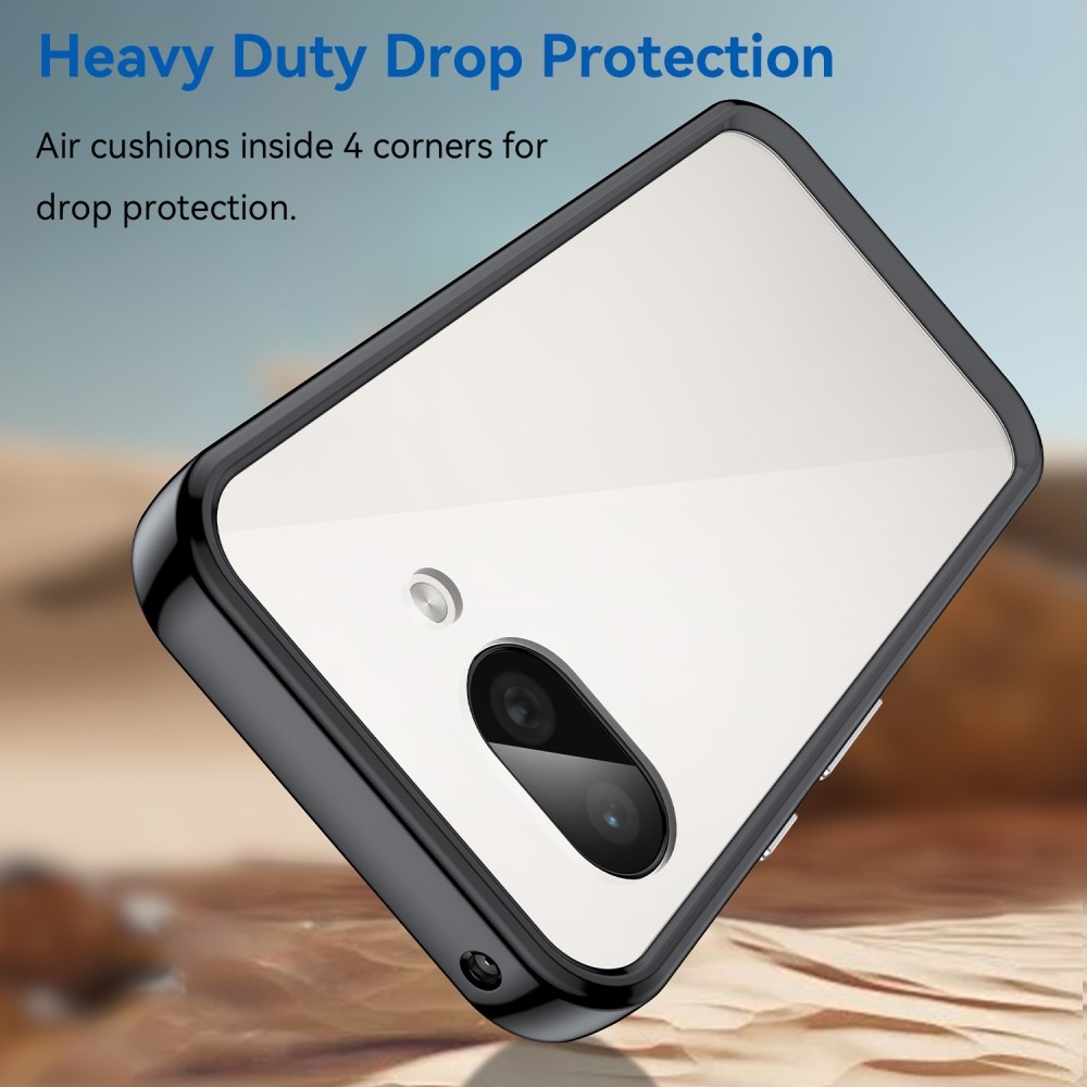 Gél tok fix hátlappal a Google Pixel 9a készülékhez - fekete