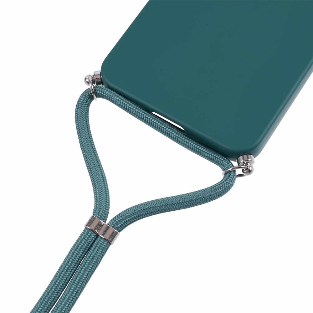 Bélelt zselés tok húzózsinórral Samsung Galaxy A17 4G/5G - sötétzöld