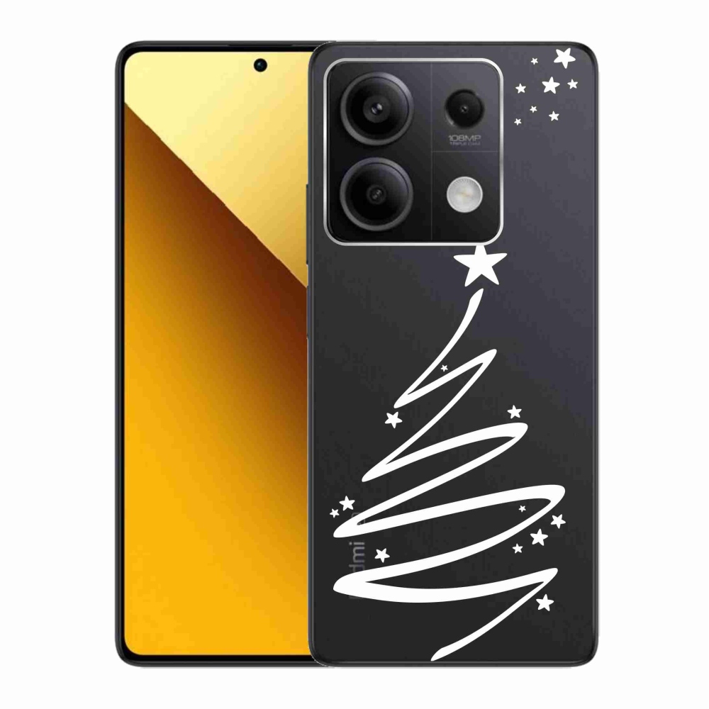 Gél borítás mmCase a Xiaomi Redmi Note 13 5G számára - fehér fa átlátszó háttérrel