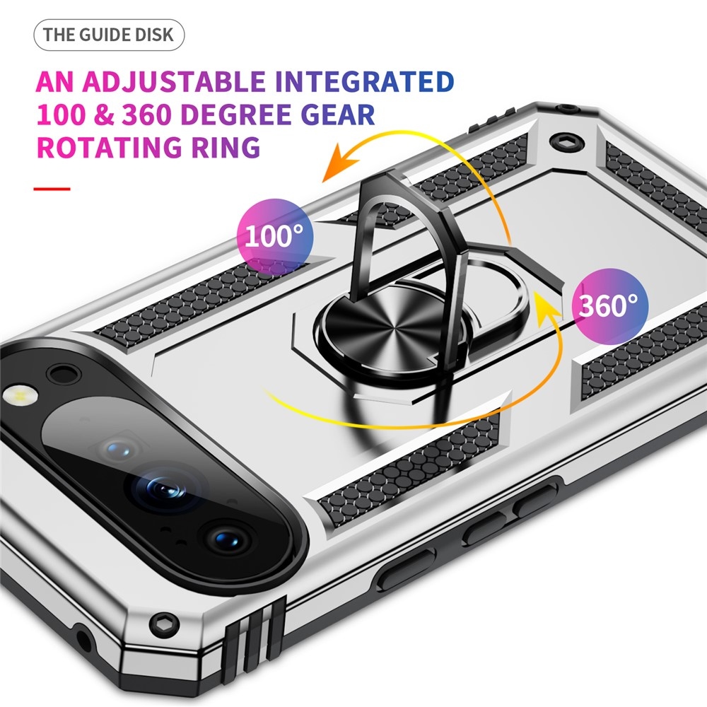 Gyűrűálló borítás a Google Pixel 10 Pro/Pixel 10 készülékhez - ezüst színű