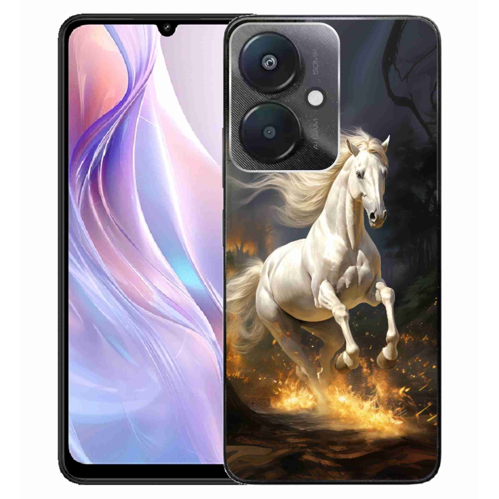 Gél borítás mmCase a Xiaomi Redmi 13C 5G-hez - fehér ló 2