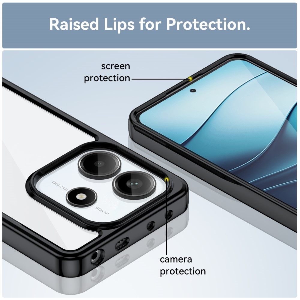 Gél tok rögzített hátlappal a Xiaomi Redmi Note 14 5G-re - fekete