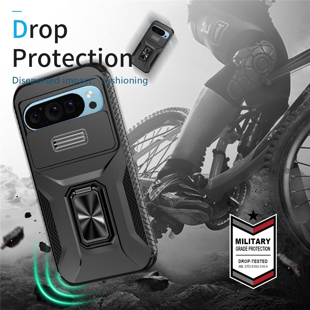 Tartós fedél a Google Pixel 10 Pro/9 Pro/9 készülékhez - fekete