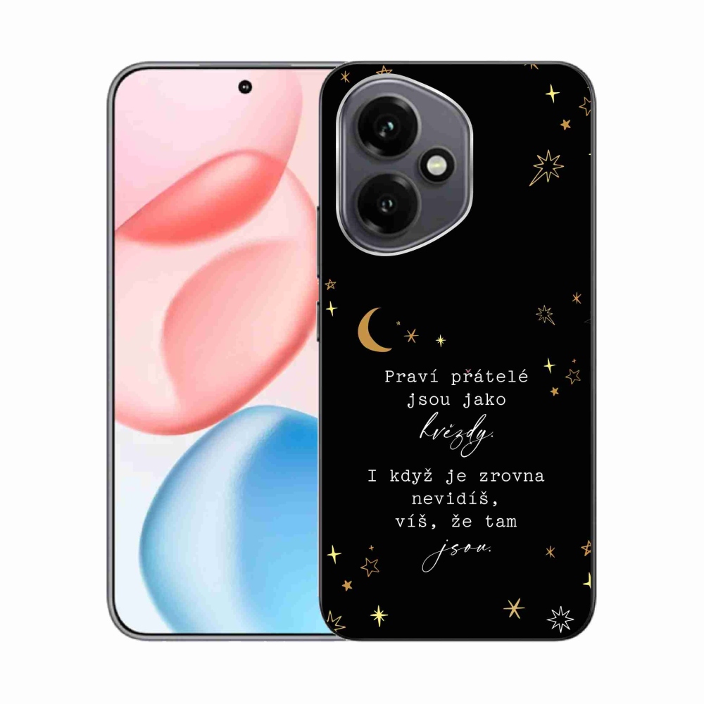 Zselés borító mmCase a Honor 400-hoz - idézet 6 fekete háttérrel