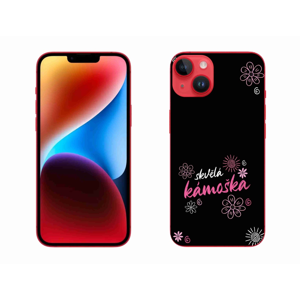 Gél borítás mmCase iPhone 14 Plus készülékhez - nagyszerű barát fekete háttérrel