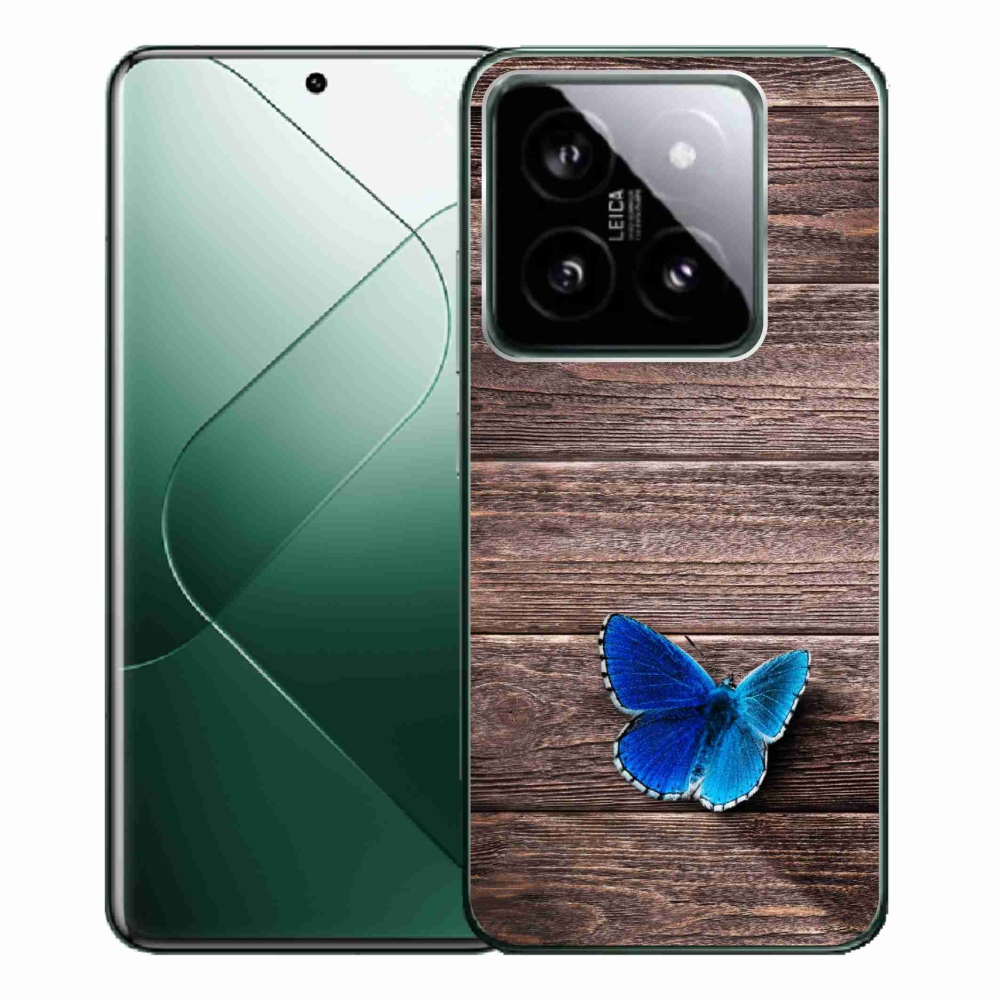 Gél borítás mmCase a Xiaomi 14 Pro-hoz - kék pillangó 1