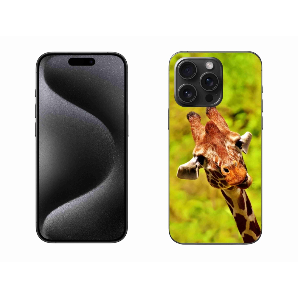 Zselés borítás mmCase iPhone 15 Pro Max készülékhez - zsiráf