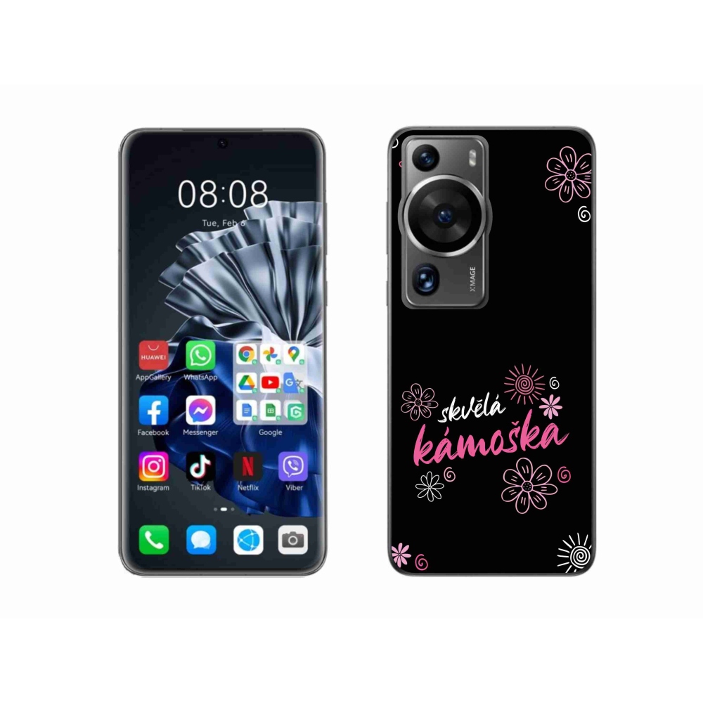 Gél borítás mmCase a Huawei P60 Pro - nagyszerű haver fekete háttérrel