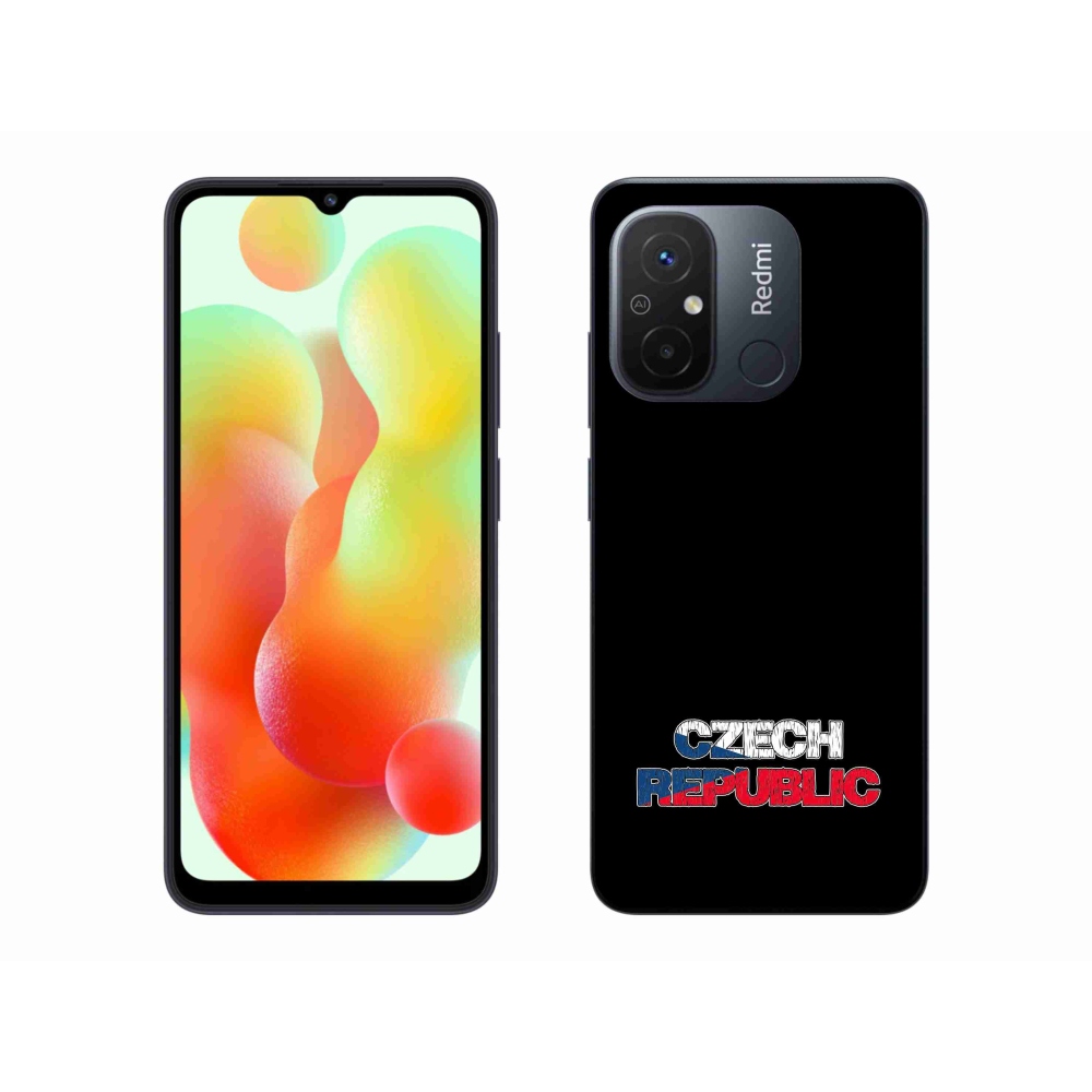 Gél borítás mmCase a Xiaomi Redmi 12C - Csehország fekete háttérrel