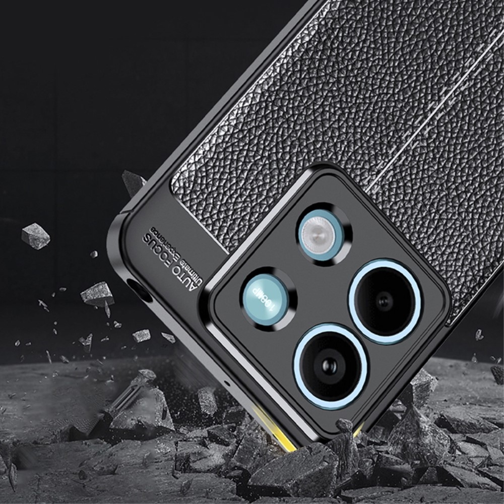 Litchi tartós zselés tok Xiaomi Redmi Note 13 5G - fekete